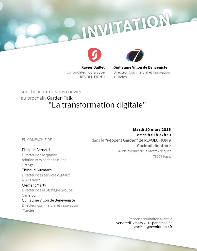 Transformation digitale - Révolution9 et 7Circles